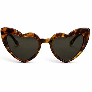 Saint Laurent Brown Heart-Shaped Sunglasses